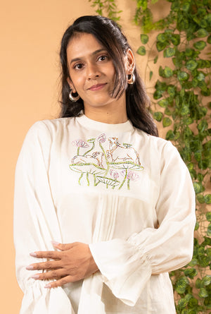Ivory Lotus Top