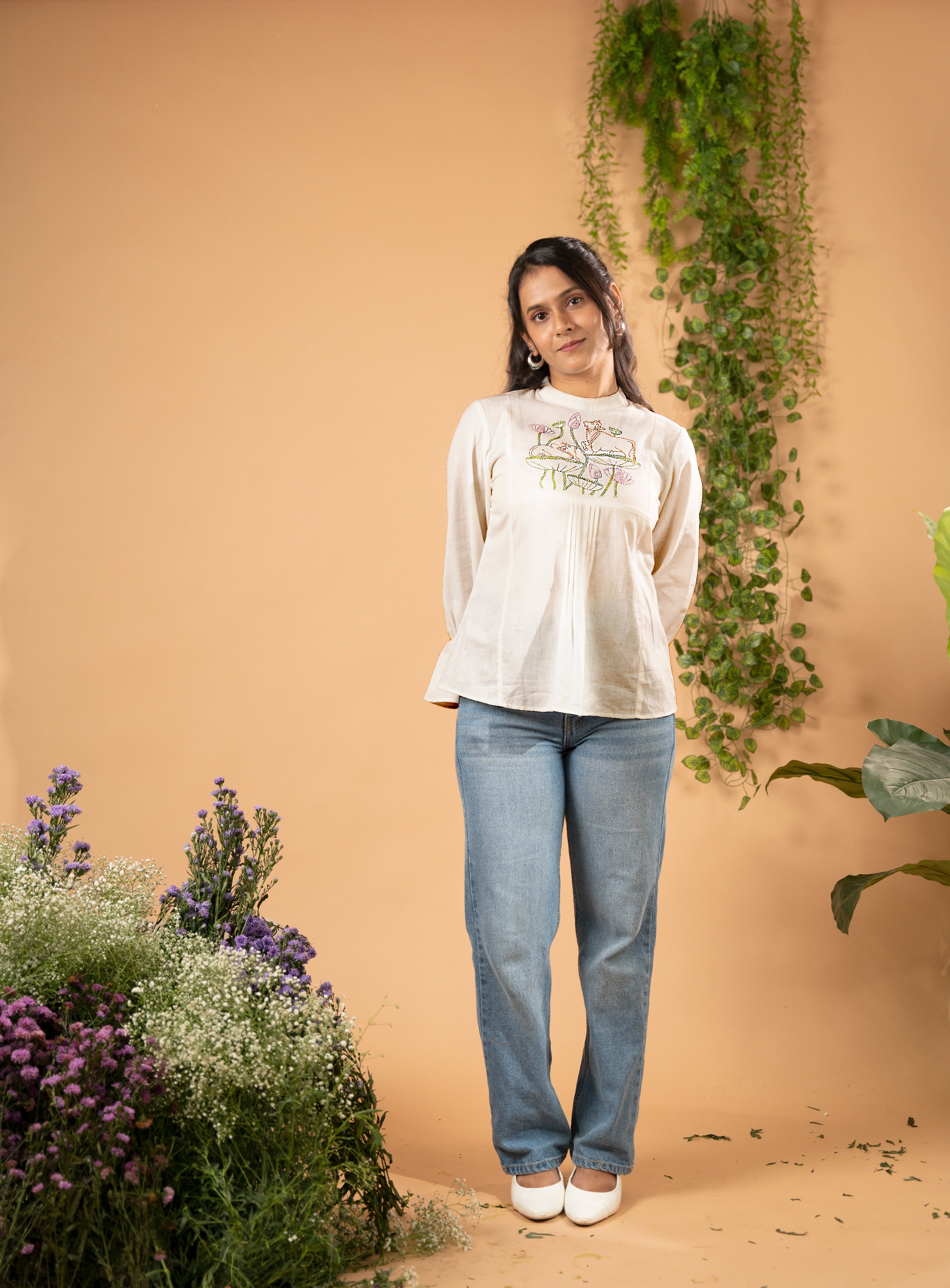 Ivory Lotus Top