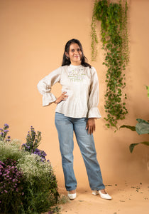 Ivory Lotus Top